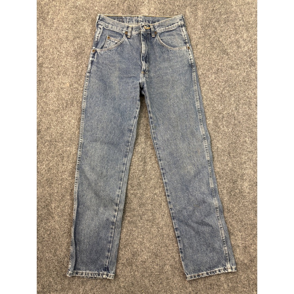 Vintage Wrangler Jeans Women's 29x32 Light Wash Denim Tapered Leg High Rise
